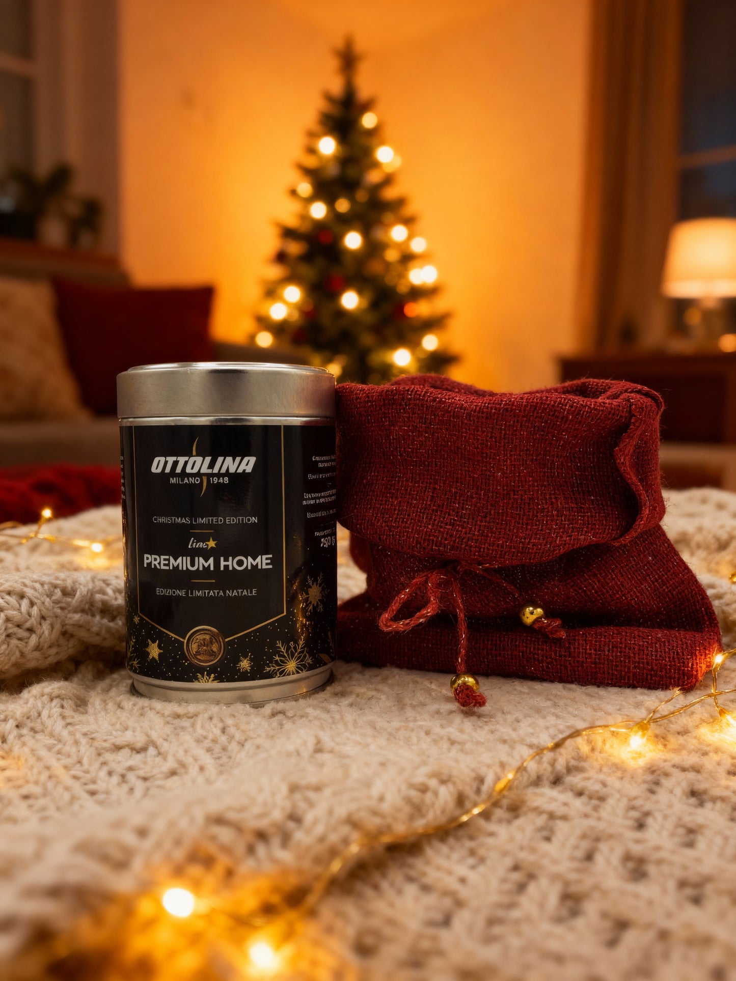 đ Lattina 250g Macinato Moka â Edizione Limitata Natale + prezioso sacchetto in Lurex rosso